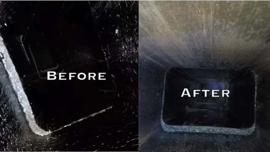 Before and after chimney sweep Severna Park masonry chimney